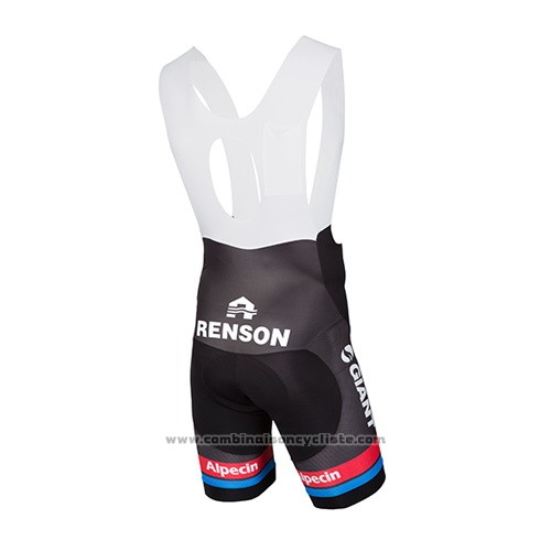 2016 Maillot Cyclisme Giant Alpecin Noir et Rouge Manches Courtes et Cuissard